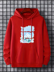 Mountain Print Men's Pullover Hoodie