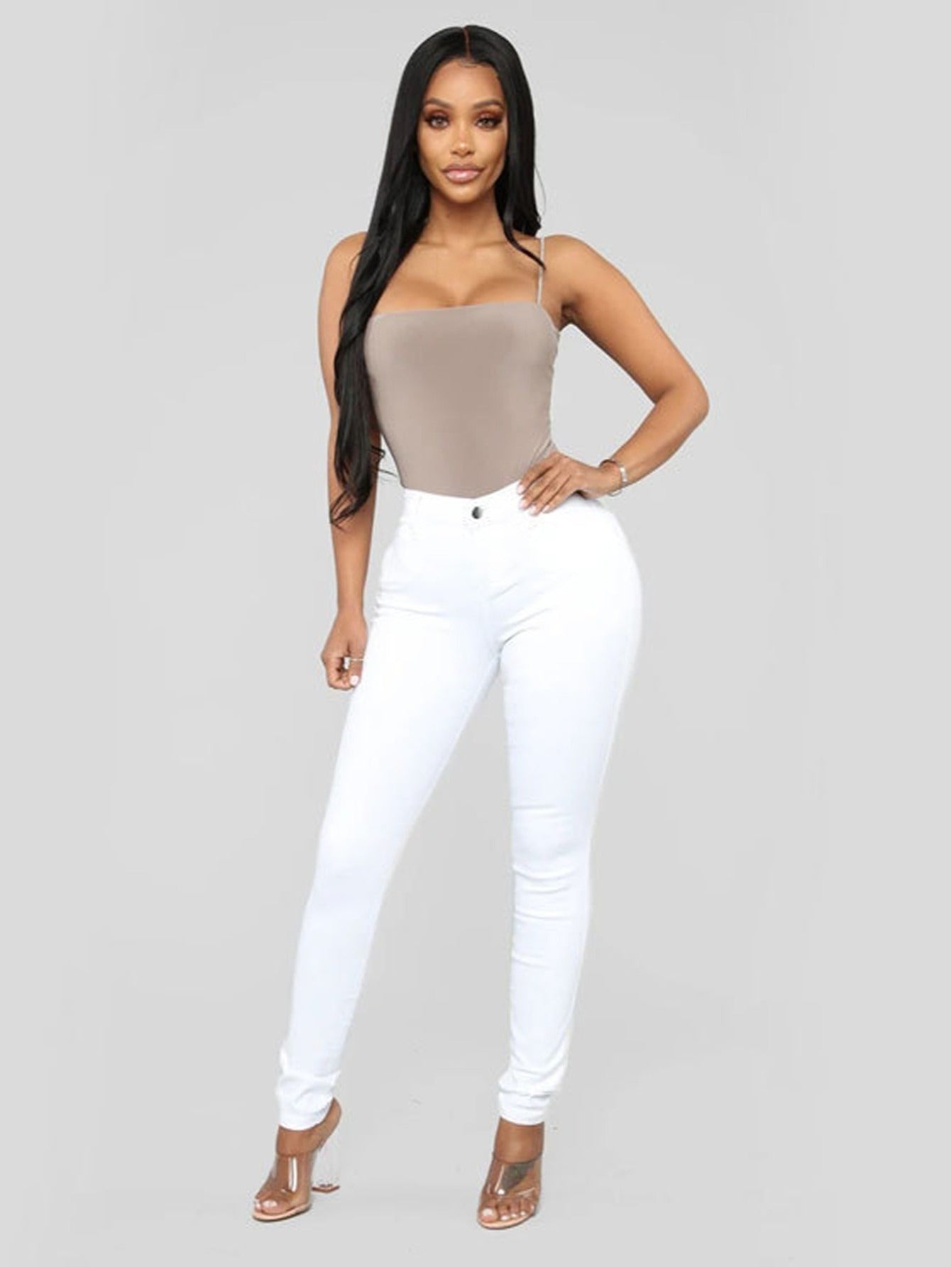 High Rise Slim Fit Stretchy Skinny Jeans