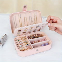 Double Layer Travel Jewelry Box Organizer