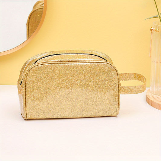 Glitter Detail Makeup Bag Waterproof Organizer