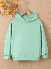Girls Letter Print Hooded Sweatshirt Long Sleeve Pullover Hoodie