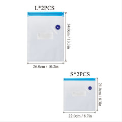 2pcs Reusable Sous Vide Bags, Vacuum Sealer Zipper Bags