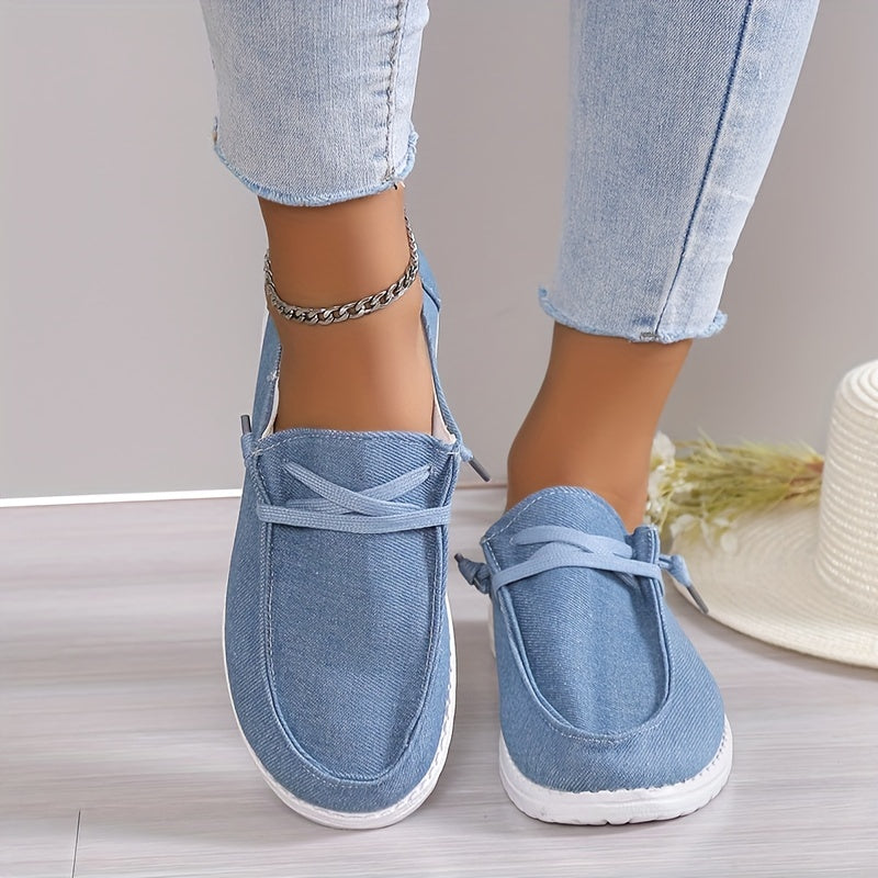 Women's Canvas Shoes Casual Lace Up Low Top Outdoor Shoes Lightweight