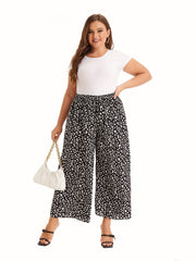 Dalmatian Print Wide Leg Pants