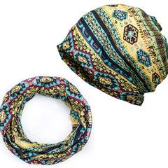 Vintage Pattern Floral Printed Unisex Sun Hat Brimless Headwrap