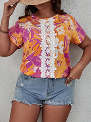 Casual Blouse Women's Plus Floral Print Top