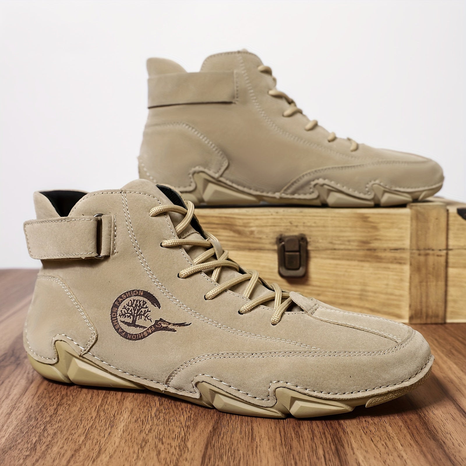 Men's Solid Ankle Boots Non Slip Casual Durable Shoes