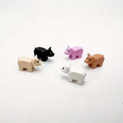 5pcs Mini Building Blocks for Pig Farm and Pastoral Decoration - Creative Toy