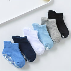 6 Pairs Baby Anti Slip Grip Ankle Socks for Boys Girls Toddlers Infants