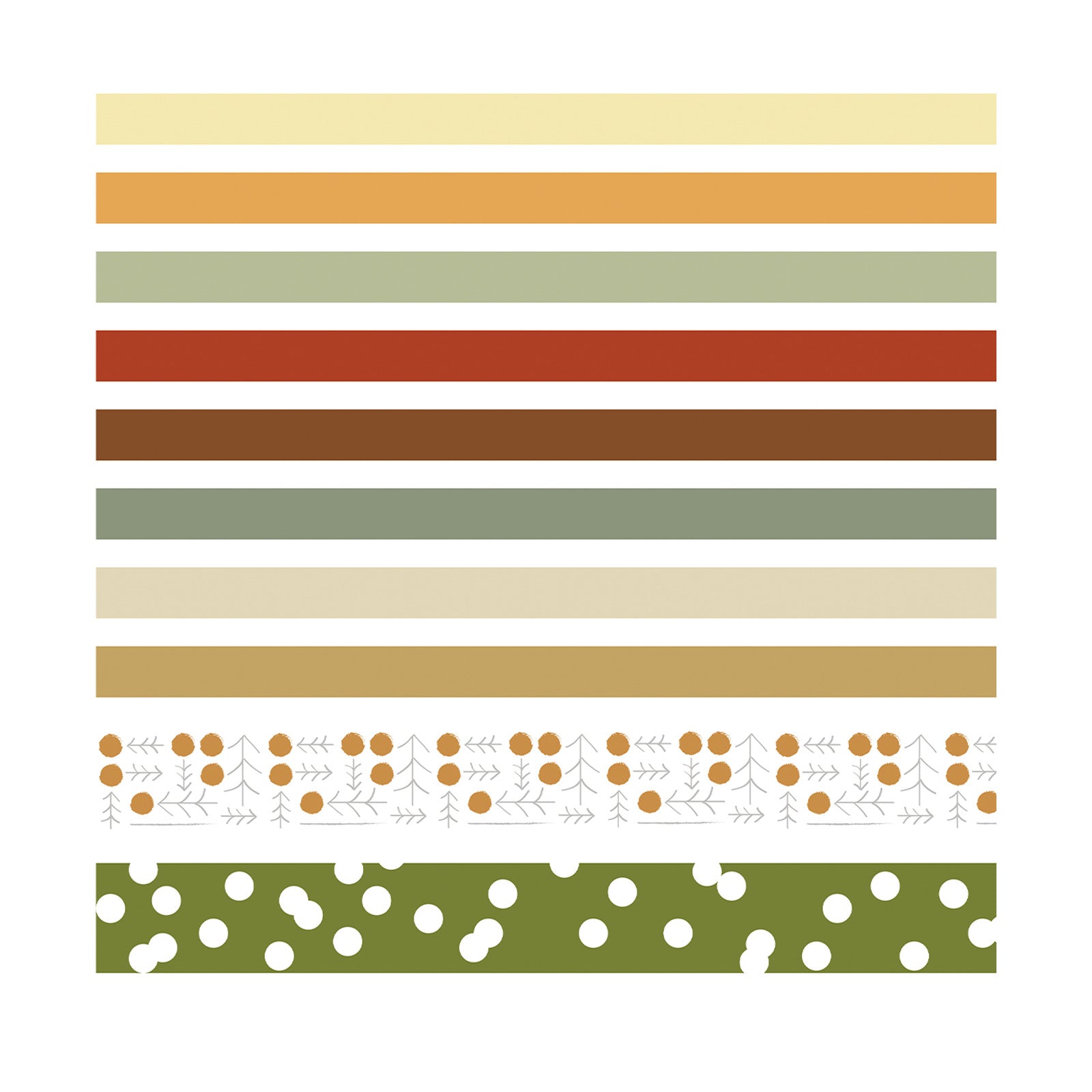 10pcs Vintage Washi Tape Set for DIY Crafts and Arts