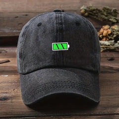 Charging Print Baseball Cap Cotton Washed Distressed Unisex Dad Hats
