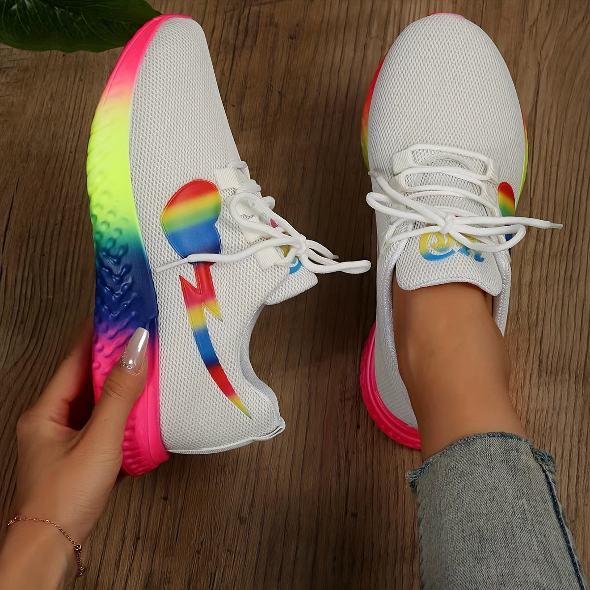 Pride Month Women's Sneakers Breathable Mesh Running Shoes