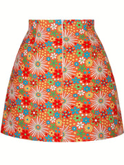 Floral Print Mini Skirt for Spring & Summer