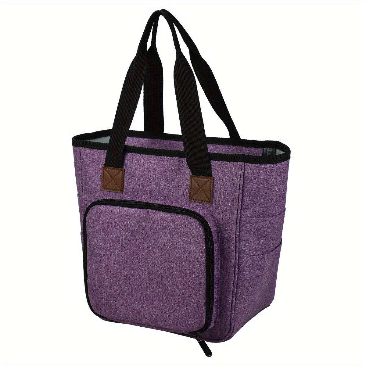 Knitting Bag Crochet Storage Tote Bag Leaves Multifunctional Wool Storage Bag
