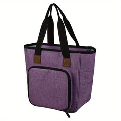Knitting Bag Crochet Storage Tote Bag Leaves Multifunctional Wool Storage Bag
