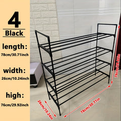 1pc Layer Shoe Rack Shoe Organizer Iron Shoe Storage Shelf for Narrow Spaces