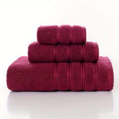 6pcs Solid Towel Set Soft And Absorbent Towels For Bathroom