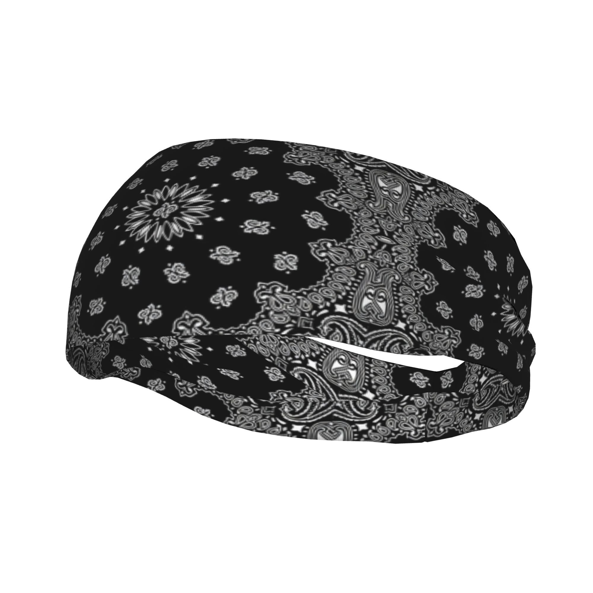 Retro Paisley Unisex Sports Headband Sweat Wicking Stretchy Polyester