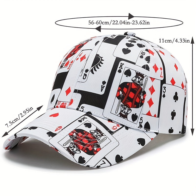 Boy's Playing Card Baseball Hat Cap Trucker Hat Hip Hop Baseball Cap