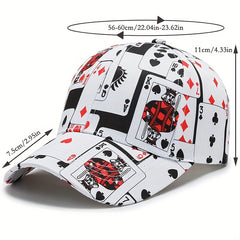 Boy's Playing Card Baseball Hat Cap Trucker Hat Hip Hop Baseball Cap