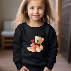 OERYUI Cute Bow Bear Graphic Sweatshirt for Kids