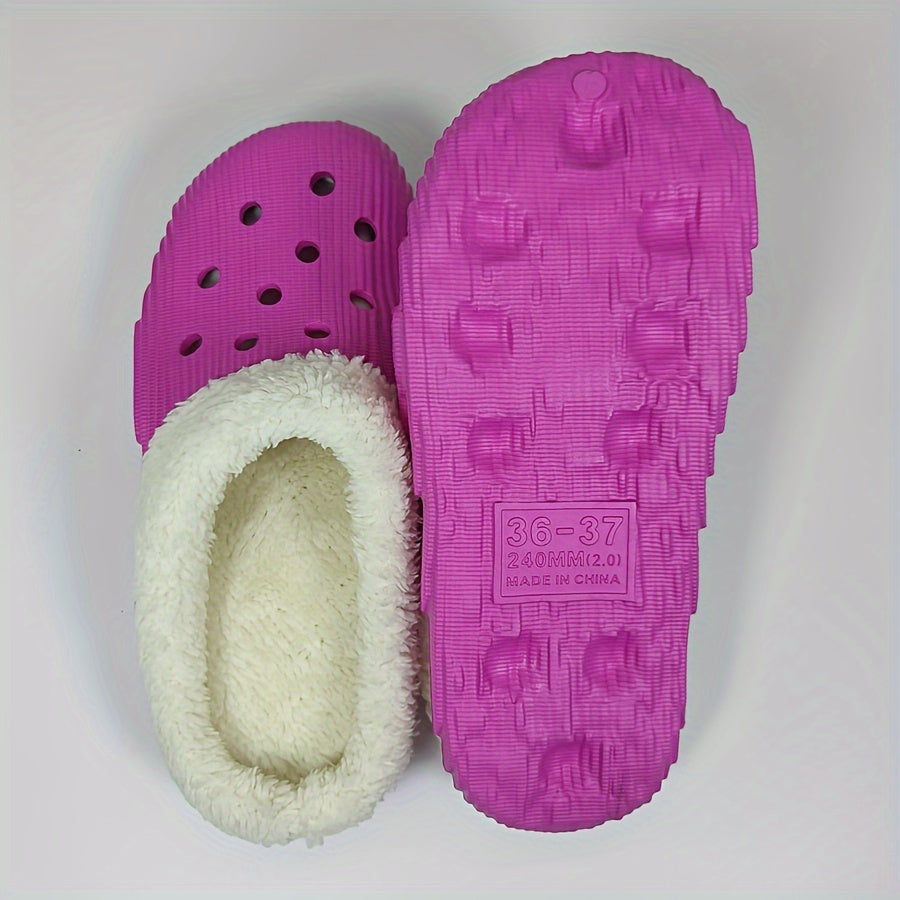 Women's Winter Plush Outwear Clogs - Warm & Stylish