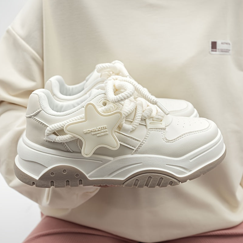 Women's Star Decor Platform Skate Shoes