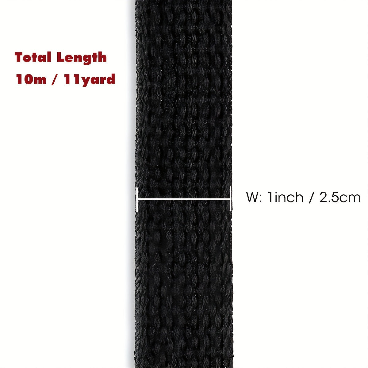 10M x 2.5cm Heavy Cotton Webbing Roll DIY Craft Backpack Parts