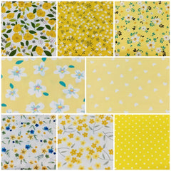 8pcs Cotton Twill Fabric Set for Bed Sheet Duvet Cover Decor