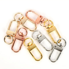 10pcs 12x33mm Metal Dog Clasp Hooks for Keychain DIY Jewelry Findings