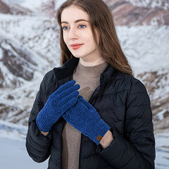 Touch Screen Gloves Women Winter Outdoor Warm Knit Gloves Adult