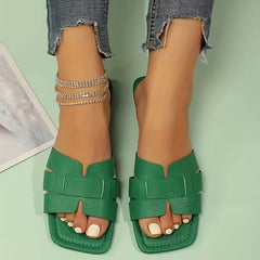 Women's Casual Flat Slides Open Toe Non Slip Shoes