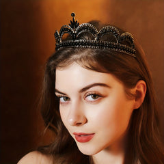 Rhinestone Faux Pearl Crown Hairband Tiara Party Favor Wedding Birthday