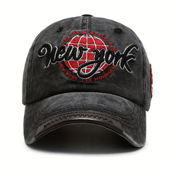 Men's Retro Baseball Cap Letter Embroidery Peaked Cap