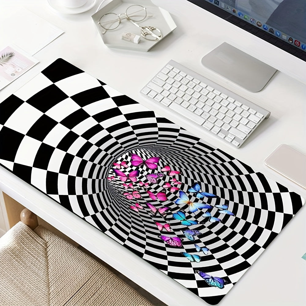 Butterfly Pattern Mouse Pad Non slip Washable Desktop Mat
