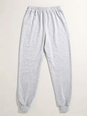 Dog Footprints Print Drawstring Pants Casual Loose Jogger Pants