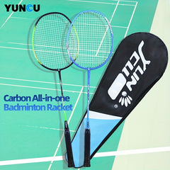 YUNCU Light Badminton Racket Set Carbon Fiber & Aluminum Alloy