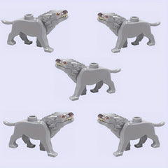 5pcs Glow in the Dark Wolf King Blocks Set Anime Farm Decor DIY Animal Park Kit