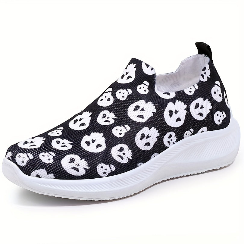 Halloween Ghost Print Non Slip Running Shoes