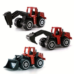 3pc Alloy Diecast Mini Engineering Car Simulation Vehicle Model Toys