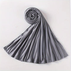 Solid Long Hijab Casual Scarf Large Shawl Windproof Headwrap Turban