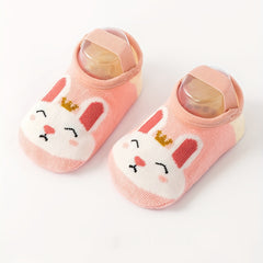 6Pairs Girls Animals Strap Socks for Toddlers