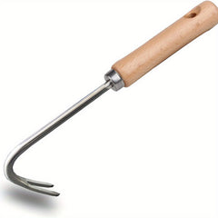 1pc V Shaped Weeding Tool for Garden with Wooden Handle