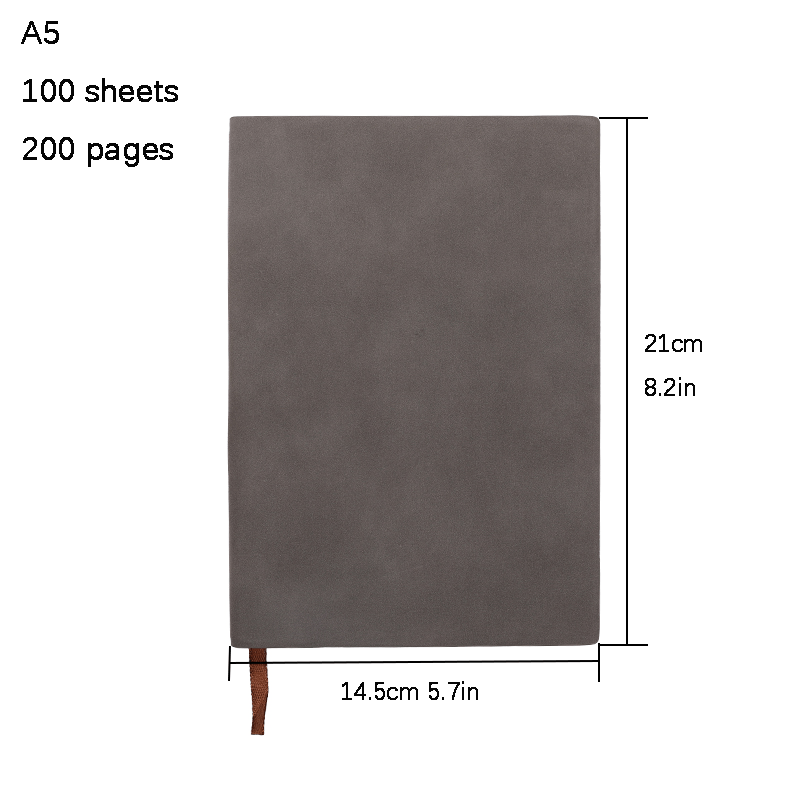 200 Pages Office Journaling Notebook A5 B5 PU Cover