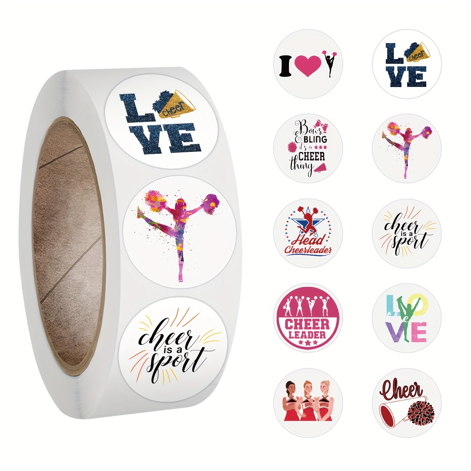 500pcs Colorful Cheer Waterproof Stickers for Scrapbook Journal