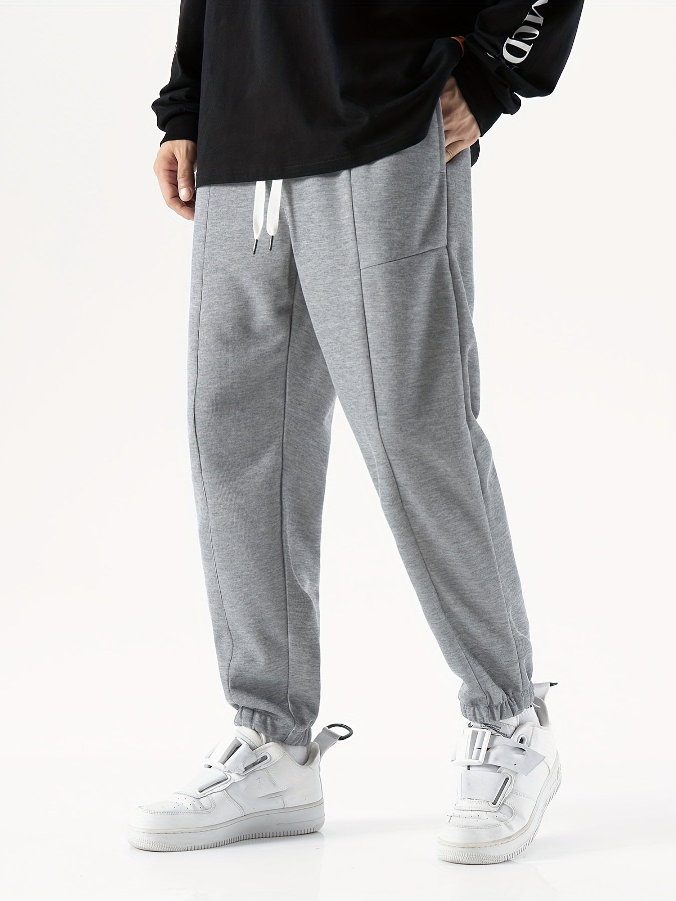 Men's Loose Fit Drawstring Joggers for Fitness Cycling