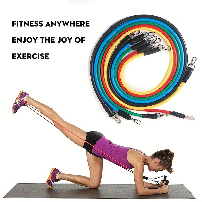 11pcs TPE Resistance Bands Set with Door Anchor and Handles