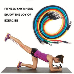 11pcs TPE Resistance Bands Set with Door Anchor and Handles