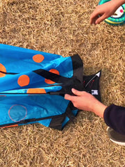 Bat Shaped Kite With Skull Tail Easy Setup Fly Family Outdoor Party Game
