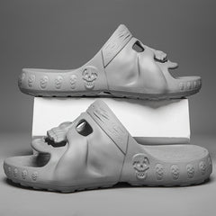 Men's Skull Slides Non Slip Slippers Soft Shoes Indoor Outdoor Beach
